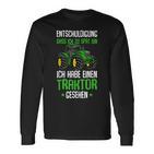 Children's Entschuldigung Das Ich Zu Late Tractor Langarmshirts