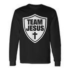 Christliches Team Jesus Mit Kreuz Langarmshirts