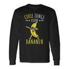 Coole Jungs Essen Bananen Langarmshirts