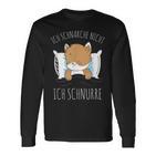 Cute Cat Pyjamas Ich Schnarche Nicht Ich Schnurre Langarmshirts