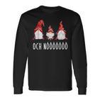 Cute Grumpy Christmas Xmas Gnome Slogan Langarmshirts