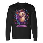 Cute Hedgehog Dancing Langarmshirts