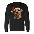 Cute Norfolk Terrier Christmas Print Langarmshirts