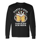 Darts Und Bier Darum Bin Ich Hier Dart Langarmshirts