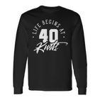 Das Leben Beginnt Bei 40 Knots Kitesurfing Kitesurfer Kitesurf Langarmshirts