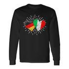 Deutschland Italien Freundschaft Herz German Italian Langarmshirts