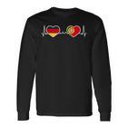 Deutschland Portugal Herz Liebe Herzlinie Langarmshirts