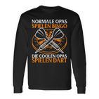 With Die Coolen Grandpas Spielen Dart Grandpa Dart Player Langarmshirts