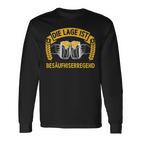 Die Lage Ist Besäufniserregend Sauf Bier German Langarmshirts