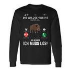 Die Wildschweine Jagd Wildboar Deer Outfit For Hunter Langarmshirts