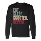 Eat Sleep Scooter Repeat Langarmshirts