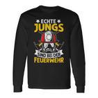 Echte Jungs Sind Feuerwehr Langarmshirts