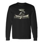 Elk In Canoe Langarmshirts