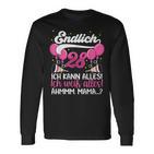 Endlich 28 Ich Kann Alles Ich Weiß Alles Ich Weiß Alles Birthday German Langarmshirts