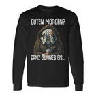 English Bulldog Quote Guten Morgen Ganz Dünnes Eis Langarmshirts