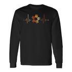 Footballer Sport Heartbeat Football Langarmshirts