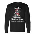 Frohe Weihnachten Grimmige Katzen Mehr Oder Weniger Froh Langarmshirts