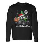 Fröhliche Weihnachten Santa Tractor Bauer Fährt Christmas Langarmshirts