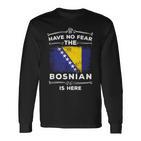 Bosnia Flag Bosnia Herzegovina Roots Langarmshirts