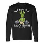 Der Krasseste Lauch Im Gym Gymnasium Fitness Lauch Langarmshirts