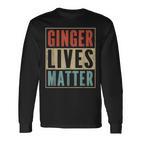 Ginger Lives Matter Retro Colours Redhead Langarmshirts