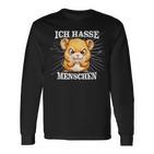 Hamster Meme Based Ich Hasse Menschen Langarmshirts