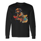 Skateboard Dog Langarmshirts