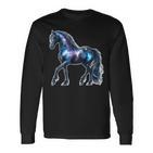 Galaxy-Pferd Langarmshirts