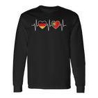 Germany And Portugal Portuguese Flag Langarmshirts