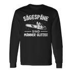 Glitter Chainsaw Lumberjack With Sägespäne Sind Männer Langarmshirts