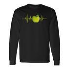 Green Apple Fruit Heartbeat Ecgegan Langarmshirts