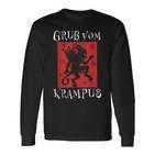 Greetingsom Krampus Santa Claus Kramperl Perchten Krampus S Langarmshirts