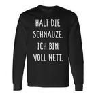 Halt Dein Maul Ich Binollnett Nett Cheek Langarmshirts