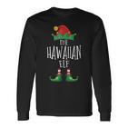 Hawaii-Elfenhemd Lustige Familie Passende Gruppe Weihnachtselfe Langarmshirts