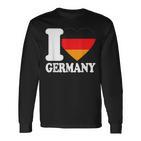 With I Heart Deutschland I Heart Germany Germany Flag Langarmshirts