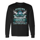 Herren Als Gott Michor 40 Jahen Krinste Er 40Th Birthday Langarmshirts