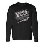 Hip Hop Old School Rap Mixtape 90Sintage Retro Cassette Langarmshirts