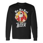 Ho Ho Hol Mir Mal Ein Bier Christmas Father Christmas Langarmshirts