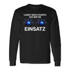 Ich Bin Im Einsatz Blue Light Fire Brigade Police Langarmshirts