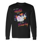 Ich Bin Nicht Dick Sondern Fluffy Thick Unicorn Langarmshirts