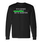 Ich Denke Informatiker It Nerd Itler Programmer Langarmshirts