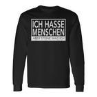 Ich Hasse Menschen Aber Steine Mag Ich Langarmshirts