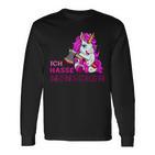 Ich Hasse Menschen Einhorn Fun Langarmshirts