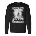 Ich Knieor Keinem Gott Atheist Burning Church Antichrist Langarmshirts