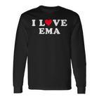 Ich Liebe Ema Passende Freundin & Freund Ema Name Langarmshirts