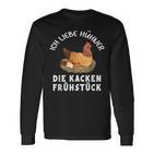 Ich Liebe Hühner Die Kacken Frühstück Ich Liebe Hühner Langarmshirts