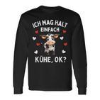 Ich Mag Halt Einfach Kühe Farmer Cow Langarmshirts