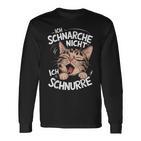 Ich Schnarche Nicht Ich Schnurre Katzen German Langarmshirts