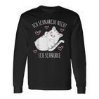 Ich Schnarche Nicht Ich Schnurre Saying Sleep Pyjama Langarmshirts