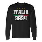 Italien 2024 Italien Flagge Urlaub Reise Langarmshirts